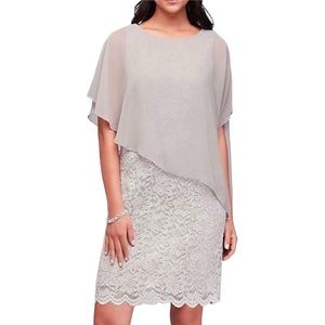 Mother of the Bride/Groom Dress with Chiffon Capelet